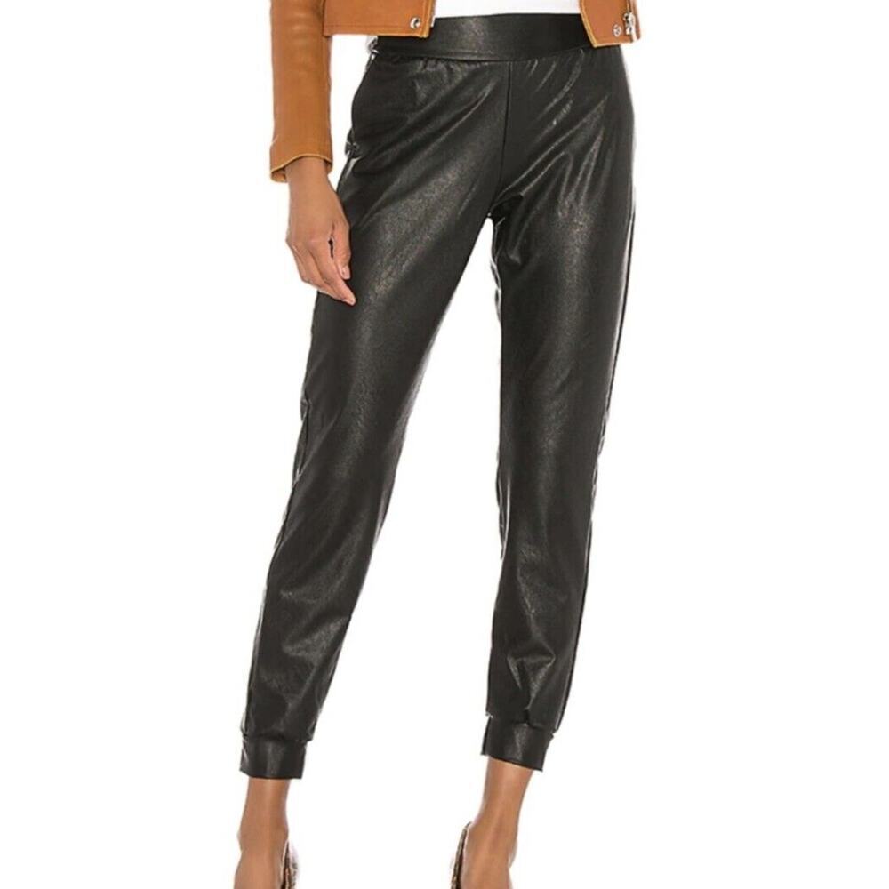 Commando Faux Leather Jogger XS Pockets Black Pull On Travel